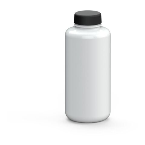 Streuartikel Tritan Trinkflasche Refresh – weiß – mit Logo bedruckt 1,0 l BPA-frei, auslaufsicher für Sportevents & Turniere