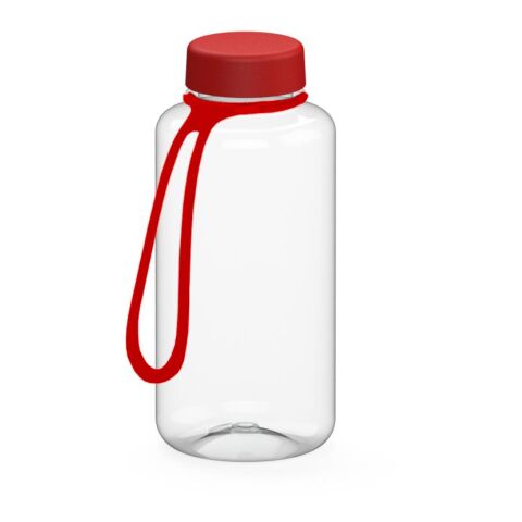 Werbeartikel Refresh 700 ml Trinkflasche aus Tritan kohlensäuregeeignet & auslaufsicher mit weiter Öffnung, inkl. Strap – weiß – mit Logo bedruckt