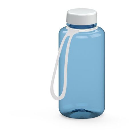 Werbeartikel Refresh 700 ml Trinkflasche aus Tritan kohlensäuregeeignet & auslaufsicher mit weiter Öffnung, inkl. Strap – trend-blau ps – mit Logo