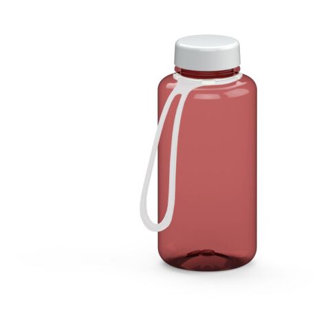 Werbeartikel Trinkflasche "Refresh", 700 ml, inkl. Strap – rot – mit Logo bedruckt