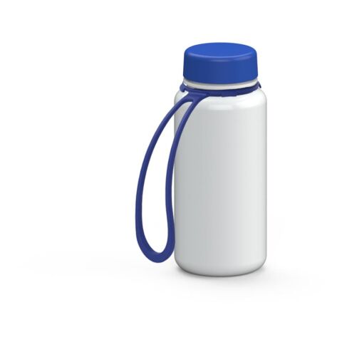Werbeartikel Tritan Trinkflasche 400 ml Refresh auslaufsicher kohlensäuregeeignet BPA-frei UV-Druck geeignet, inkl. Strap – weiß – mit Logo bedruckt