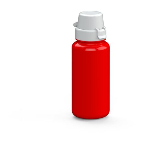 Werbeartikel School 400ml Kinder-Trinkflasche aus Tritan bruchsicher mit Weithals-Öffnung & Sportverschluss BPA-frei – rot – mit Logo bedruckt