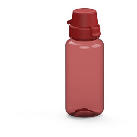 Werbeartikel School 400ml Kinder-Trinkflasche aus Tritan bruchsicher mit Weithals-Öffnung & Sportverschluss BPA-frei – rot – mit Logo bedruckt