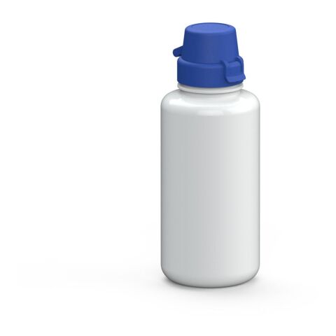 Werbeartikel Trinkflasche School 700 ml Tritan geschmacksneutral große Öffnung kinderfreundlicher Verschluss – weiß – mit Logo bedruckt