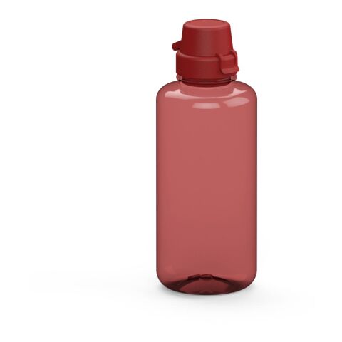 Werbeartikel Trinkflasche School 1 Liter aus Tritan geschmacksneutral 1000ml große Öffnung – rot – mit Logo bedruckt