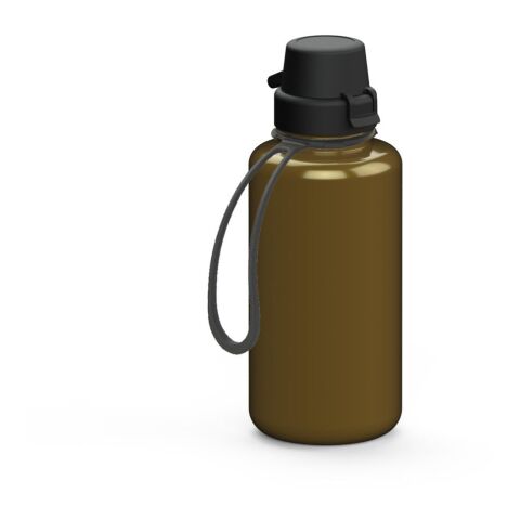 Werbeartikel Trinkflasche School – gold – mit Logo bedruckbar 700 ml aus robustem Tritan BPA-frei mit Trageschlaufe für Sportevents & Turniere