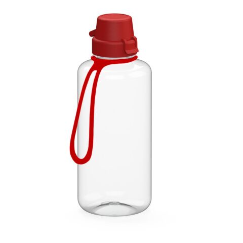 Trinkflasche &quot;School&quot;, 1,0 l, inkl. Strap transparent | ohne Werbeanbringung | Nicht verfügbar | Nicht verfügbar