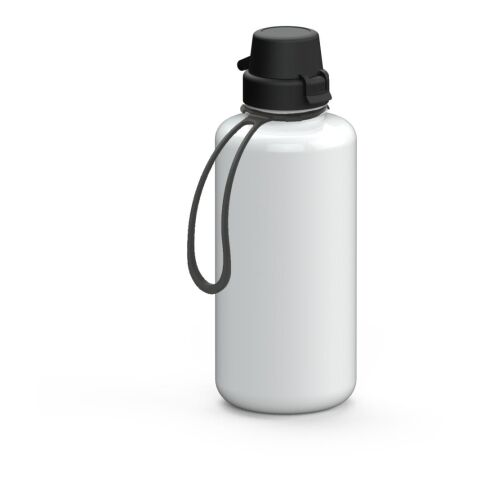 Trinkflasche "School", 1,0 l, inkl. Strap weiß | ohne Werbeanbringung | Nicht verfügbar | Nicht verfügbar