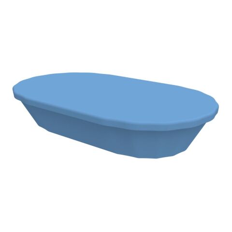 Nachhaltiger Werbeartikel Snackschale "ToGo", mit Deckel – trend-blau ps – mit Logo bedruckt