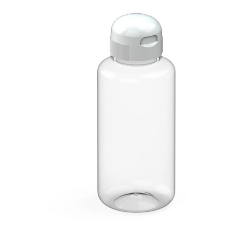 Werbeartikel Tritan Sport Trinkflasche 700 ml Sports kindgerechter Verschluss auslaufsicher BPA-frei – weiß – mit Logo bedruckt