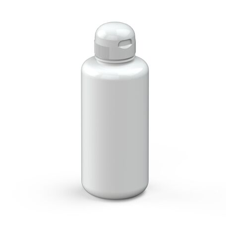 Werbeartikel Sports 1,0 l XL Trinkflasche aus robustem Tritan BPA-frei geschmacksneutral mit Weitöffnung & Kindersicherung – weiß – mit Logo bedruckt