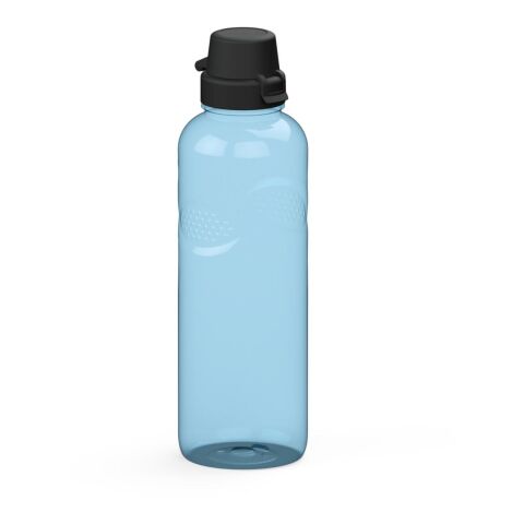 Werbeartikel Trinkflasche Carve "School", 1,0 l – trend-blau PS – mit Logo bedruckt