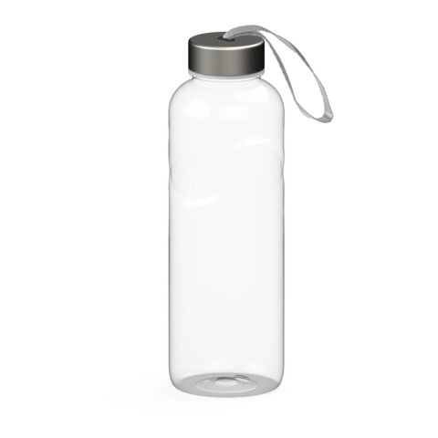 Werbeartikel Carve Pure 1,0 l Trinkflasche aus Tritan™ kohlensäuregeeignet mit Edelstahldeckel & Griffmulden – weiß – mit Logo bedruckt
