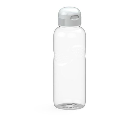 Werbeartikel Carve Sports 700ml Trinkflasche aus Tritan bruchsicher mit Griffmulden & Sportverschluss BPA-frei – weiß – mit Logo bedruckt