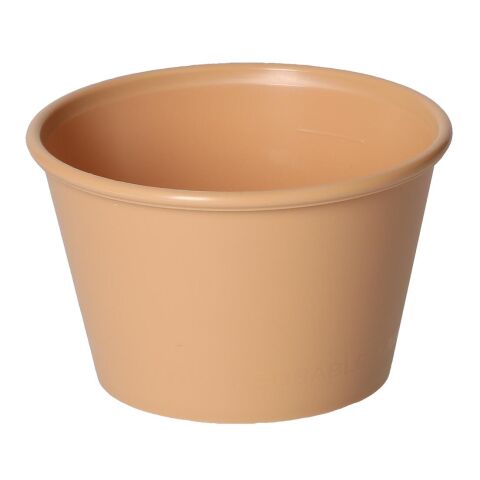 Nachhaltiger Werbeartikel Becher "ToGo", 0,1 l – braun – mit Logo bedruckt