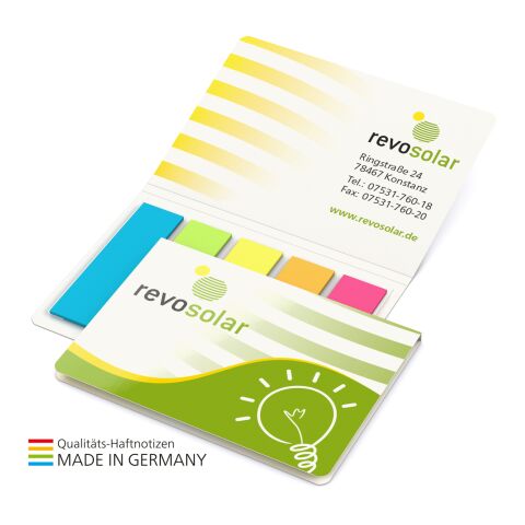 Haftmarker-Set Memo-Card Papiermarker Recycling bunt | ohne Werbeanbringung | ohne Werbeanbringung