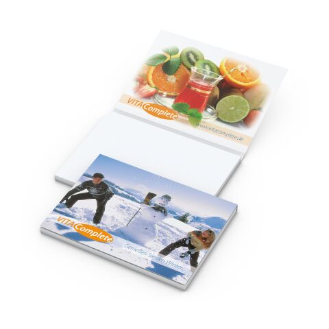 Haftnotizblock Cover Karton Individuell 100 x 72 | 4C-Quality | Haftnotiz weiß
