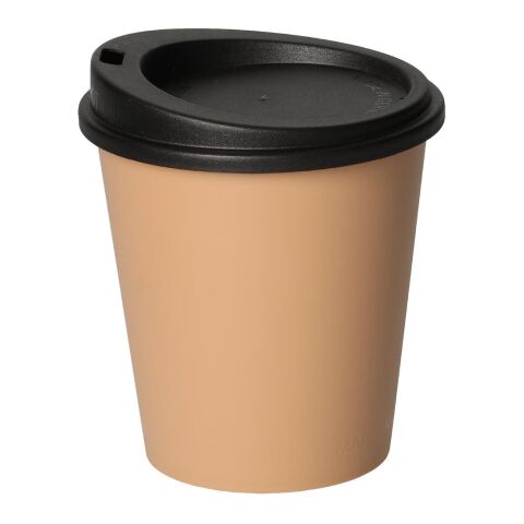 Nachhaltiger Werbeartikel Kaffeebecher "ToGo", 0,2 l – braun – mit Logo bedruckt
