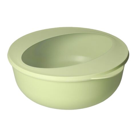 Nachhaltiger Werbeartikel Food-Bowl "ToGo", Deluxe, 2,2 l – grasgrün – mit Logo bedruckt