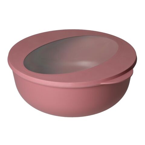 Nachhaltiger Werbeartikel Food-Bowl "ToGo", Deluxe, 2,2 l – rot – mit Logo bedruckt