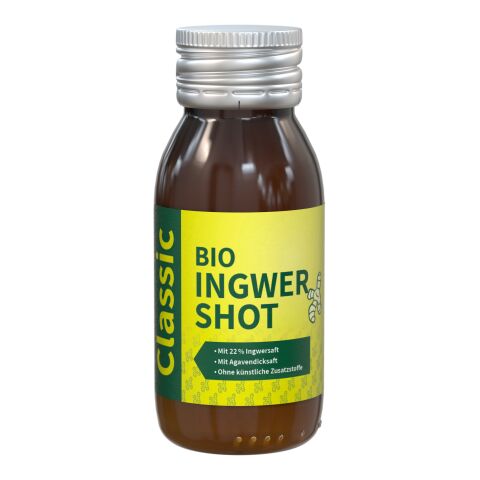 60 ml Ingwer-Shot Bio &quot;Classic&quot; 3-farbiger Etikett Body Label