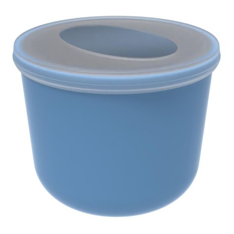 Nachhaltiger Werbeartikel Lunchpot "ToGo", 650 ml – trend-blau PS – mit Logo bedruckt