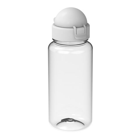 Werbeartikel Kinder Trinkflasche Junior 400 ml aus Tritan mit kindgerechtem Verschluss – weiß – mit Logo bedruckt