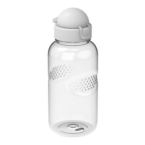 Werbeartikel Kinder Trinkflasche Tritan 500 ml Carve Junior mit Griffmulden BPA-frei – weiß – mit Logo bedruckt