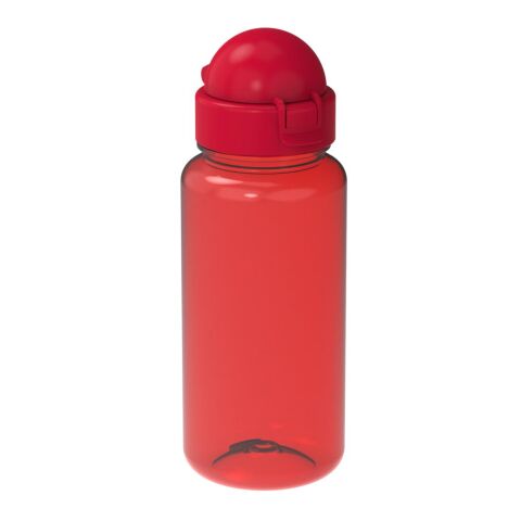 Werbeartikel Kinder Trinkflasche 400 ml Tritan RENEW auslaufsicher ISCC Plus zertifiziert BPA-frei – rot – mit Logo bedruckt
