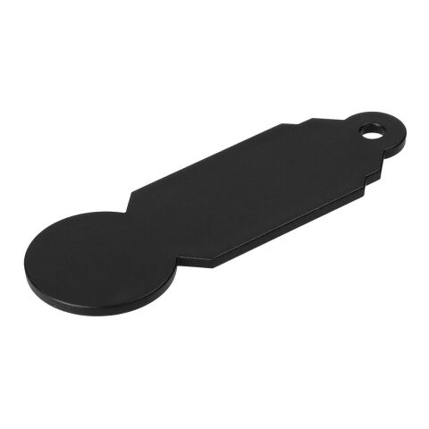Streuartikel Einkaufswagenlöser Chipster – schwarz – mit Logo bedruckbar aus robustem Polystyrol als praktisches Messe-Giveaway