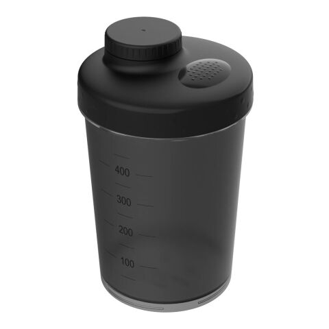 Werbeartikel Shaker "Energy", 0,40 l – weiß/schwarz – mit Logo bedruckt