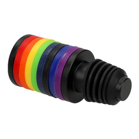 Weinstopper "Rainbow" schwarz | ohne Werbeanbringung