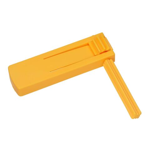 Werbeartikel Ratsche "Supreme" – standard-gelb – mit Logo bedruckt