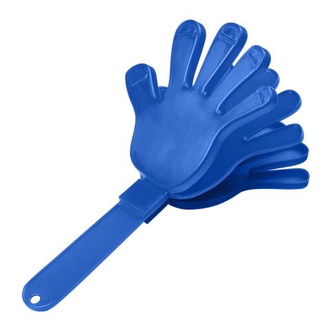 Werbeartikel Klapper Hand 3-tlg. lautstarker Stadion-Krachmacher Klatschhand Fanartikel für Sport-Events & Messen – trend-blau PS – mit Logo bedruckt