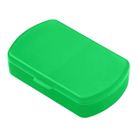 Firmengeschenk Aufbewahrungsdose Duo – grasgrün – mit Werbedruck lebensmittelechter Kunststoff 2 Fächer Klickverschluss nachhaltiger Food-Container