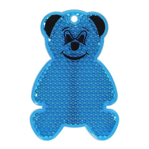 Werbeartikel Reflektor "Bär" – trend-blau PS – Reflektor mit Logo bedruckt