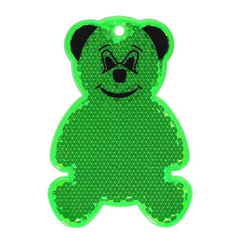 Werbeartikel Reflektor "Bär" – grasgrün – mit Logo bedruckt