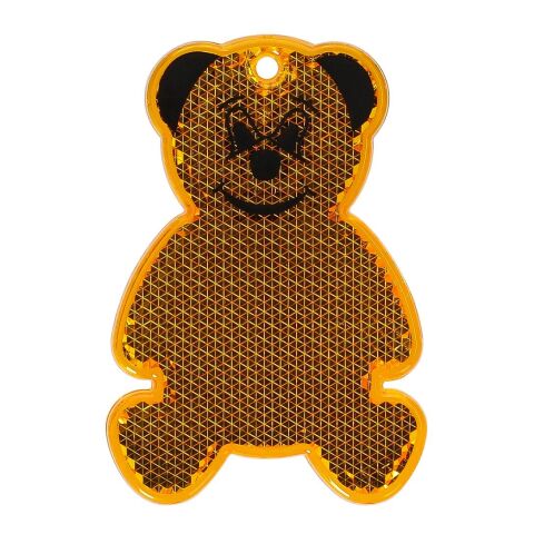 Werbeartikel Reflektor "Bär" – orange – mit Logo bedruckt