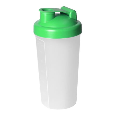 Sport-Werbemittel Shaker Protein – grasgrün – mit Logo bedruckt 0,6 l Kunststoff auslaufsicher für Sportevents & Turniere
