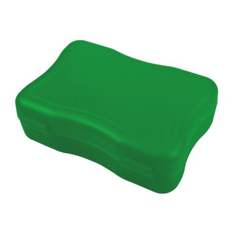 Nachhaltiger Werbeartikel Brotzeitdose "Wave", klein – grasgrün – mit Logo bedruckt