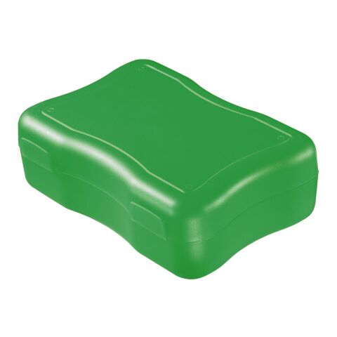 Nachhaltiger Werbeartikel Brotzeitdose "Wave", groß – grasgrün – mit Logo bedruckt