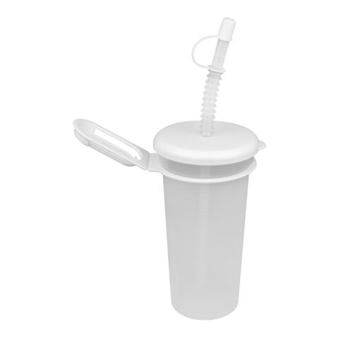Werbeartikel Trinkbecher "Take Away" 0,5 l – transparent-milchig – mit Logo bedruckt