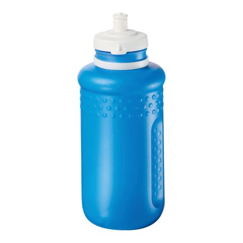 Werbeartikel Fahrrad Trinkflasche 0,5 l mit Saugverschluss & griffiger Struktur passend für Halterungen – trend-blau ps – mit Logo bedruckt