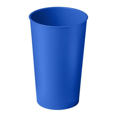 Werbeartikel Colour 0,4 l Trinkbecher griffige Struktur bruchsicherer Kunststoff ideal für Events & Messen leicht – trend-blau PS – mit Logo bedruckt