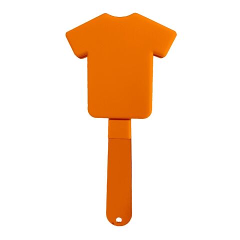 Werbeartikel Klapper Trikot 3-tlg. großer Stadion-Krachmacher in Trikotform IMould-Veredelung für Sport-Events – orange – mit Logo bedruckt
