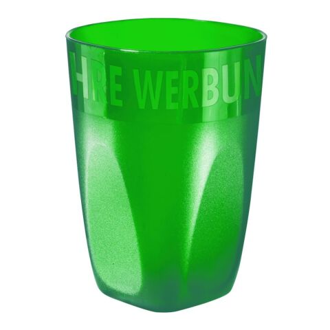Werbeartikel Trinkbecher Midi Cup – grasgrün – mit Logo bedruckt 300 ml nachhaltiger Mehrwegbecher für Events & Festivals