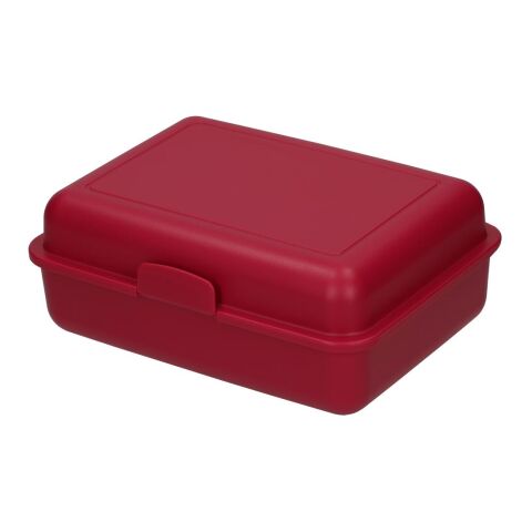 Nachhaltiger Werbeartikel Vorratsdose "School-Box" groß – berry – mit Logo bedruckt