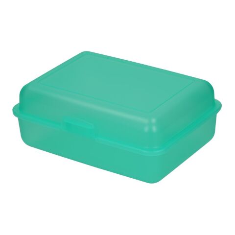 Nachhaltiger Werbeartikel Vorratsdose "School-Box" groß – grasgrün – mit Logo bedruckt