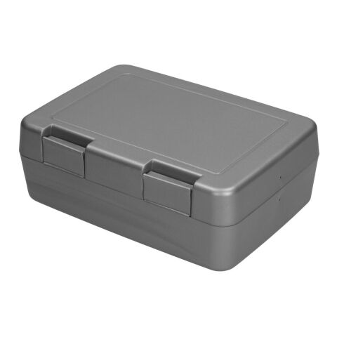 Nachhaltiger Werbeartikel Vorratsdose "Dinner-Box" – silber – mit Logo bedruckt