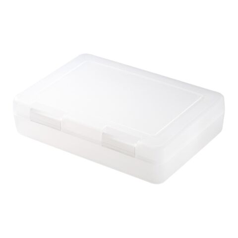 Nachhaltiger Werbeartikel Vorratsdose "Snack-Box" – weiß – mit Logo bedruckt